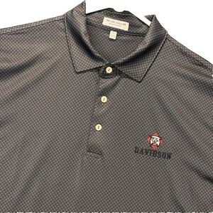 Davidson Wildcats Shirt Mens Large Gray NCAA Golf Peter Millar Summer Comfort